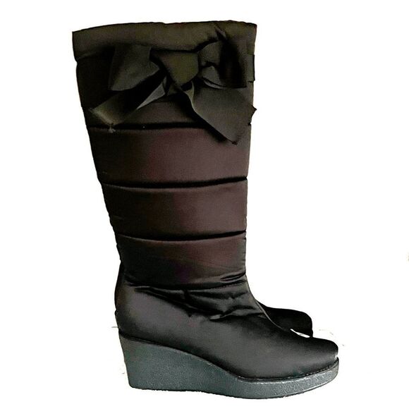 New Unworn Kate Spade Black Cagney New York Puffer Boots Sz 11 - Picture 1 of 10